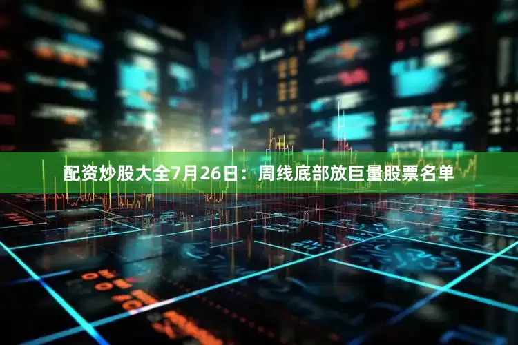 配资炒股大全7月26日：周线底部放巨量股票名单